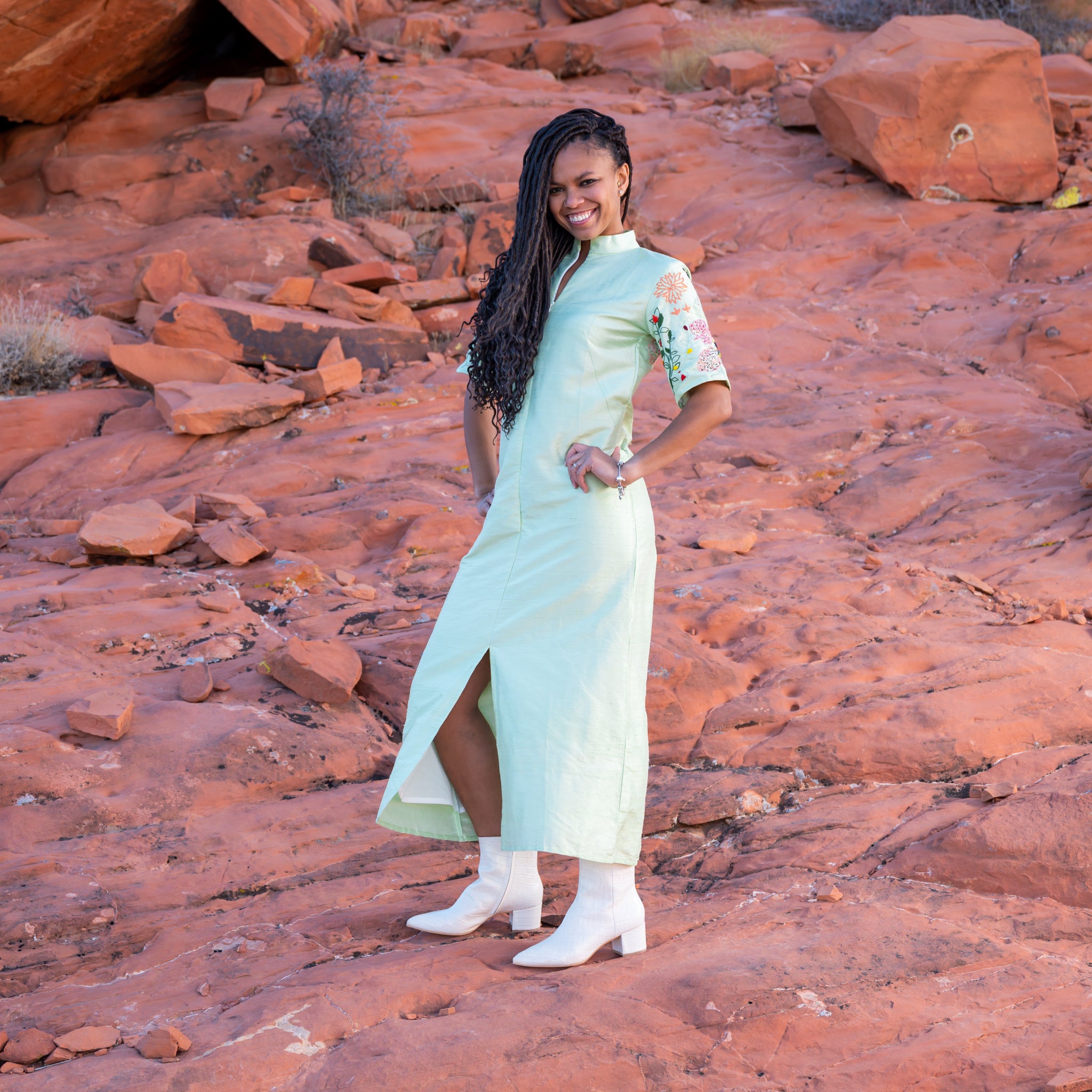 Ellie Embroidered Dress